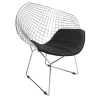 Buy Dining Chair Bertold Diam in Chrome Steel  Black 16443 - prices