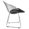 Buy Dining Chair Bertold Diam in Chrome Steel  Black 16443 at MyFaktory