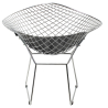 Buy Dining Chair Bertold Diam in Chrome Steel  Black 16443 home delivery