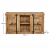 Buy Wooden Sideboard - Industrial Design - 2 doors - Tunker Natural wood 58890 in the United Kingdom