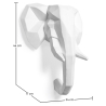Buy Origami Elephant Head - Resin White 58956 home delivery