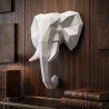 Buy Origami Elephant Head - Resin White 58956 - in the UK