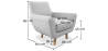 Buy Scandinavian style Jonaasah armchair - fabric Light grey 58790 with a guarantee