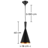 Buy Tall Shade Pendant Lamp - Aluminium Black 22728 - in the UK