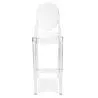 Buy Bar stool with backrest Victoire - 75cm - Design Transparent Transparent 58924 - in the UK