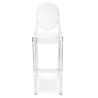 Buy Bar stool with backrest Victoire - 75cm - Design Transparent Transparent 58924 - in the UK