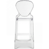 Buy Bar stool with backrest Victoire - 75cm - Design Transparent Transparent 58924 - in the UK