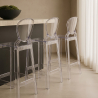 Buy Bar stool with backrest Victoire - 75cm - Design Transparent Transparent 58924 - prices