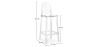 Buy Bar stool with backrest Victoire - 75cm - Design Transparent Transparent 58924 in the United Kingdom