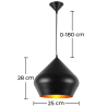 Buy Sound Shade Pendant Lamp - Aluminium Black 22729 - in the UK