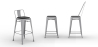 Buy Square Cushion for Bistrot Metalix stool Black 58992 in the United Kingdom