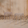 Buy Stool  Victoire - 47cm - Design Transparent Transparent 29572 in the United Kingdom