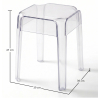 Buy Stool  Victoire - 47cm - Design Transparent Transparent 29572 in the United Kingdom