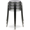 Buy Stool  Victoire - 47cm - Design Transparent Light grey 29572 - prices