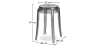 Buy Stool  Victoire - 47cm - Design Transparent Light grey 29572 - in the UK