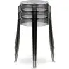 Buy Stool  Victoire - 47cm - Design Transparent Light grey 29572 - in the UK