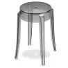 Buy Stool  Victoire - 47cm - Design Transparent Light grey 29572 in the United Kingdom
