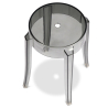 Buy Stool  Victoire - 47cm - Design Transparent Light grey 29572 in the United Kingdom