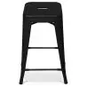 Buy Industrial Design Bar Stool - Matte Steel - 60cm - Metalix Mint 58993 - prices