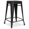 Buy Industrial Design Bar Stool - Matte Steel - 60cm - Metalix Mint 58993 at MyFaktory