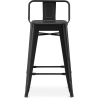 Buy Bar Stool with Backrest Industrial Design - 60cm - Metalix White 58409 - in the UK