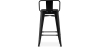 Buy Bistrot Metalix bar stool with small backrest - 60cm Black 58409 - in the UK