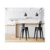 Buy Bar Stool with Backrest Industrial Design - 60cm - Metalix White 58409 - in the UK