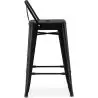 Buy Bar Stool with Backrest Industrial Design - 60cm - Metalix White 58409 in the United Kingdom