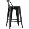 Buy Bar Stool with Backrest Industrial Design - 60cm - Metalix White 58409 home delivery