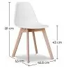 Buy Dining Chair Scandinavian Design Brielle  White 58593 - in the UK