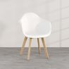 Buy Dining Chair with Armrests - Scandinavian Style - Amir Black 58595 - in the UK