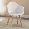 Buy Dining Chair with Armrests - Scandinavian Style - Amir Black 58595 - prices
