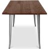 Buy Bistrot Metalix Industrial Dining Table - 140 cm - Dark Wood Steel 58996 in the United Kingdom