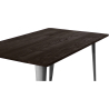 Buy Bistrot Metalix Industrial Dining Table - 140 cm - Dark Wood Steel 58996 home delivery