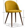 Buy Dining Chair - Upholstered in Fabric - Scandinavian Style - Bennett Yellow 58982 at MyFaktory