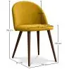Buy Dining Chair - Upholstered in Fabric - Scandinavian Style - Bennett Yellow 58982 in the United Kingdom