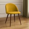 Buy Dining Chair - Upholstered in Fabric - Scandinavian Style - Bennett Yellow 58982 - prices
