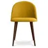 Buy Dining Chair - Upholstered in Fabric - Scandinavian Style - Bennett Yellow 58982 in the United Kingdom