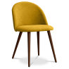 Buy Dining Chair - Upholstered in Fabric - Scandinavian Style - Bennett Yellow 58982 - in the UK
