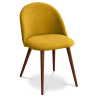 Buy Dining Chair - Upholstered in Fabric - Scandinavian Style - Bennett Yellow 58982 in the United Kingdom