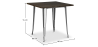 Buy Bistrot Metalix Industrial Dining Table - 80 cm - Dark Wood Steel 58995 - in the UK