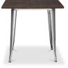 Buy Bistrot Metalix Industrial Dining Table - 80 cm - Dark Wood Steel 58995 at MyFaktory