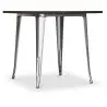 Buy Bistrot Metalix Industrial Dining Table - 80 cm - Dark Wood Steel 58995 in the United Kingdom