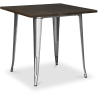Buy Bistrot Metalix Industrial Dining Table - 80 cm - Dark Wood Steel 58995 - in the UK