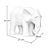Buy Decorative Elephant Figure - Matte White - Fanto White 59009 in the United Kingdom