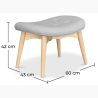 Buy Contor Ottoman - Scandinavian Design Red 59019 home delivery