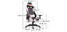Buy Gaming Desk Chair Reclinable 180º Ergonomic  White 59025 - in the UK