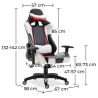 Buy Gaming Desk Chair Reclinable 180º Ergonomic  White 59025 with a guarantee