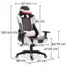 Buy Gaming Desk Chair Reclinable 180º Ergonomic  White 59025 with a guarantee
