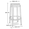 Buy Bar Stool  Victoire- 65cm - Design Transparent Transparent 29573 home delivery